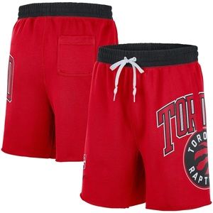 New Men's Toronto Raptors Nike Red 75th Anniversary Courtside Fleece Shorts S, M